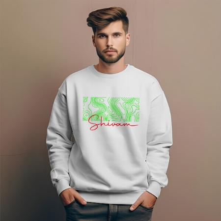 Neon Green Customized Unisex Printed Sweatshirt