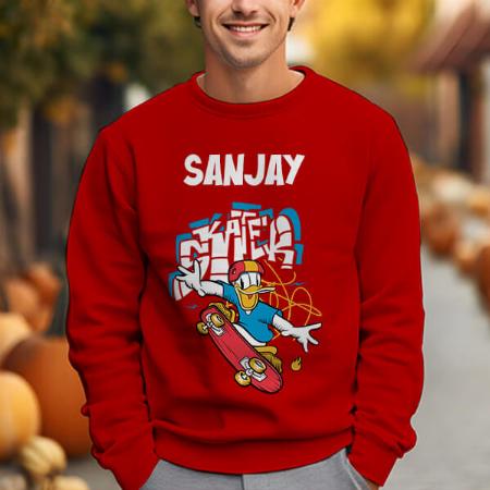 Skater Customized Unisex Printed Sweatshirt