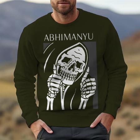Happy Skull Customized Unisex Printed Sweatshirt