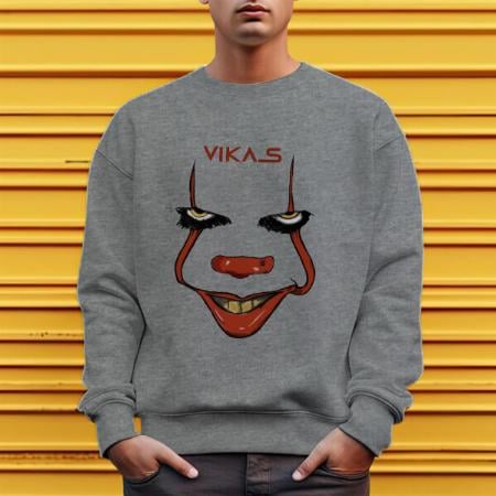 Scary Clown Customized Unisex Printed Sweatshirt