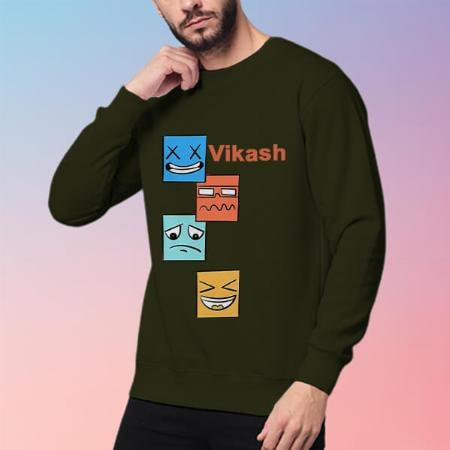 Emojis Customized Unisex Printed Sweatshirt