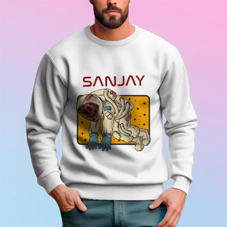 Floating Astronaut Customized Unisex Printed Sweatshirt