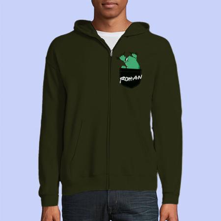 Hang in There Customized Unisex Printed Zipper Hoodie