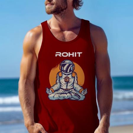 Meditating Astronaut Customized Tank Top Vest for Men