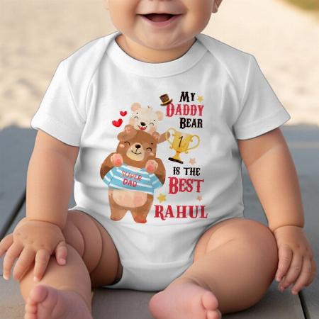 My Daddy Bear Customized Photo Printed Infant Romper for Boys & Girls