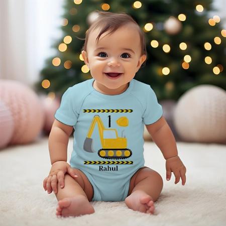 Birthday Age Customized Photo Printed Infant Romper for Boys & Girls