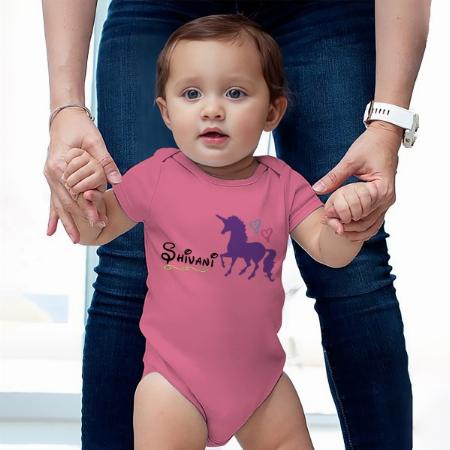 Unicorn Customized Photo Printed Infant Romper for Boys & Girls