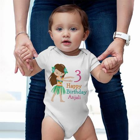 Happy Birthday Customized Photo Printed Infant Romper for Boys & Girls