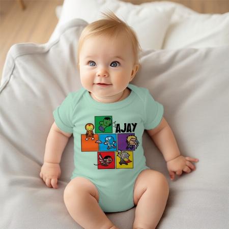 Little Superheroes Customized Photo Printed Infant Romper for Boys & Girls