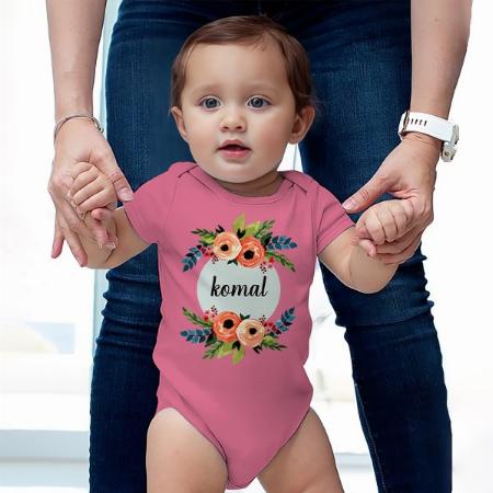 Flowers Customized Photo Printed Infant Romper for Boys & Girls