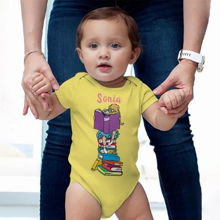 Book Lover Customized Photo Printed Infant Romper for Boys & Girls
