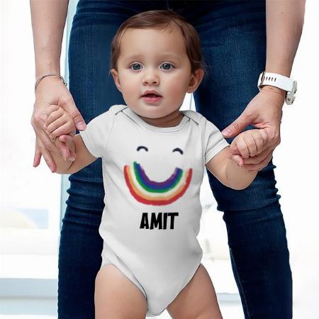Happy Kid Customized Photo Printed Infant Romper for Boys & Girls