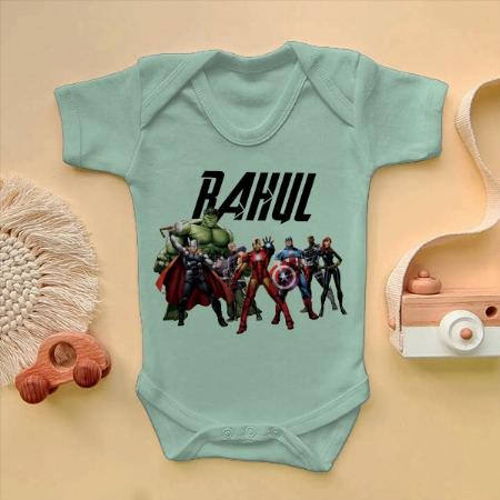 Superheroes Customized Photo Printed Infant Romper for Boys & Girls