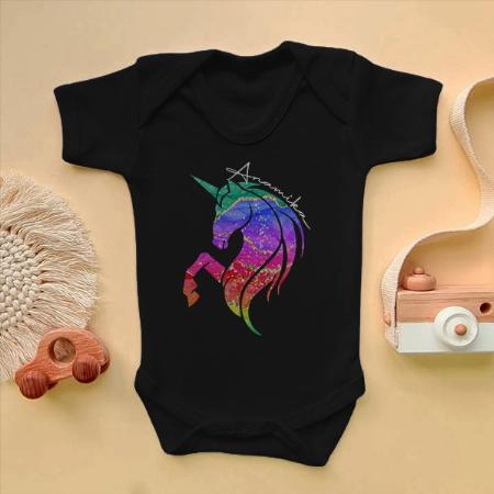 Unicorn Customized Photo Printed Infant Romper for Boys & Girls