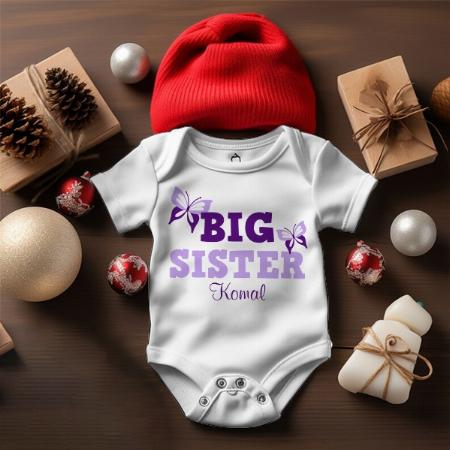 Big Sister Customized Photo Printed Infant Romper for Boys & Girls