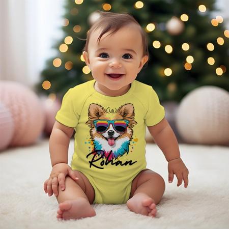 Cool Dog Customized Photo Printed Infant Romper for Boys & Girls
