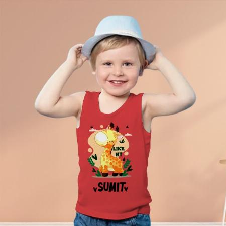 Giraffe Customized Kid’s Cotton Vest Tank Top
