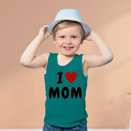 I Love Mom Customized Kid’s Cotton Vest Tank Top