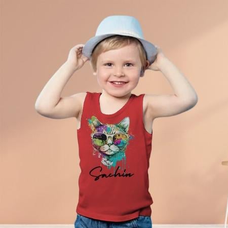 Cool Cat Customized Kid’s Cotton Vest Tank Top
