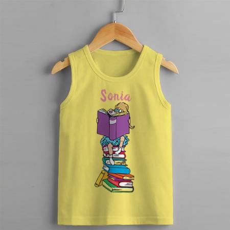 Book Lover Customized Kid’s Cotton Vest Tank Top