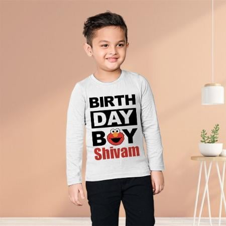 Birthday Boy Customized Full Sleeve Kid’s Cotton T-Shirt