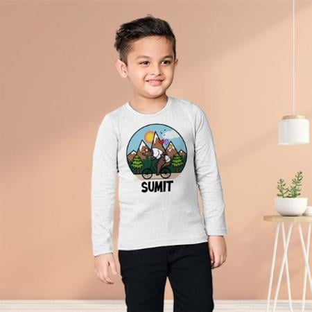 Nature Customized Full Sleeve Kid’s Cotton T-Shirt