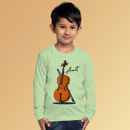 Musician Customized Full Sleeve Kid’s Cotton T-Shirt