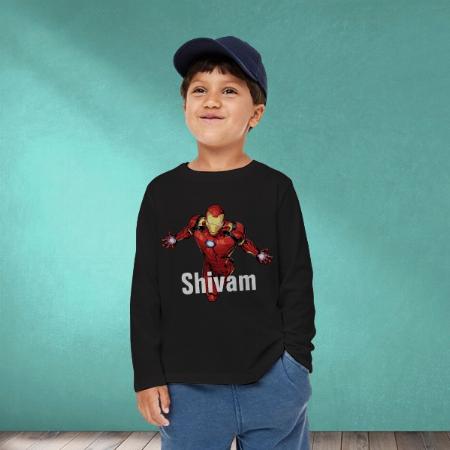 Superhero Customized Full Sleeve Kid’s Cotton T-Shirt