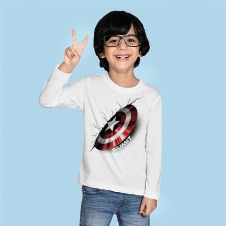 Shield Customized Full Sleeve Kid’s Cotton T-Shirt
