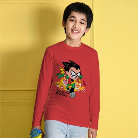 Crazy Guy Customized Full Sleeve Kid’s Cotton T-Shirt