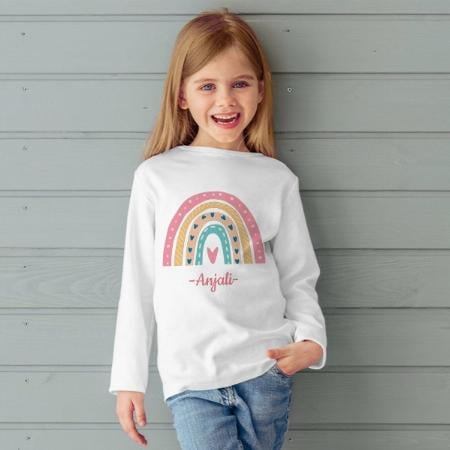 Rainbow Customized Full Sleeve Kid’s Cotton T-Shirt