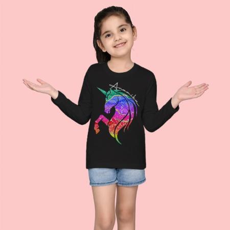Unicorn Customized Full Sleeve Kid’s Cotton T-Shirt