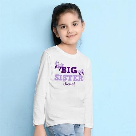 Big Sister Customized Full Sleeve Kid’s Cotton T-Shirt