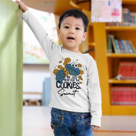 For the Cookies Customized Full Sleeve Kid’s Cotton T-Shirt