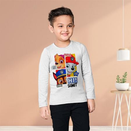 Playful Customized Full Sleeve Kid’s Cotton T-Shirt