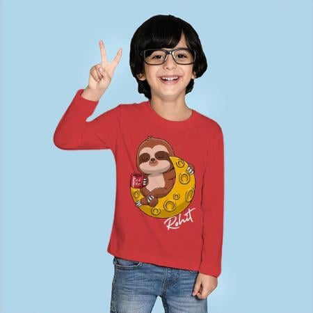 Relax Customized Full Sleeve Kid’s Cotton T-Shirt
