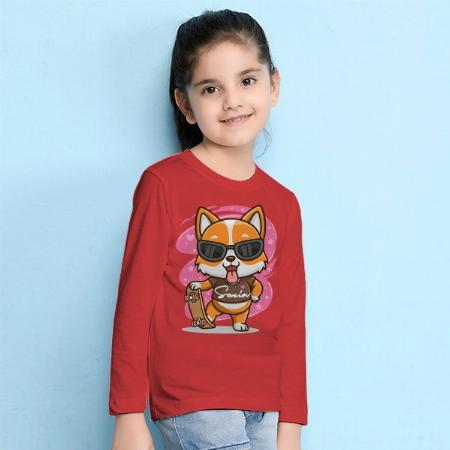 Skater Customized Full Sleeve Kid’s Cotton T-Shirt