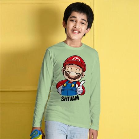 Cartoon Customized Full Sleeve Kid’s Cotton T-Shirt