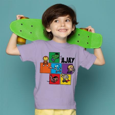 Little Superheroes Customized Half Sleeve Kid’s Cotton T-Shirt
