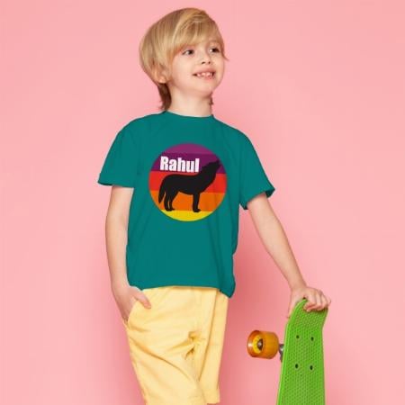 Lone Wolf Customized Half Sleeve Kid’s Cotton T-Shirt