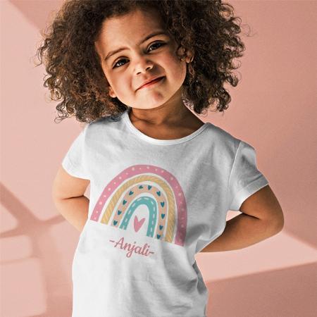 Rainbow Customized Half Sleeve Kid’s Cotton T-Shirt
