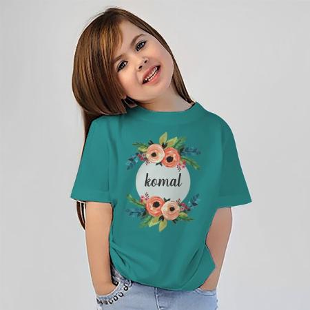 Flowers Customized Half Sleeve Kid’s Cotton T-Shirt