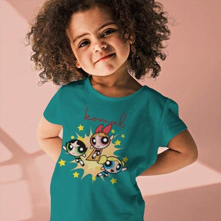 Power Girls Customized Half Sleeve Kid’s Cotton T-Shirt