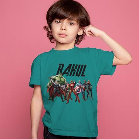 Superheroes Customized Half Sleeve Kid’s Cotton T-Shirt