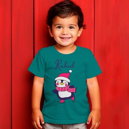 Penguin Customized Half Sleeve Kid’s Cotton T-Shirt