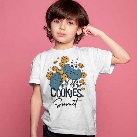 For the Cookies Customized Half Sleeve Kid’s Cotton T-Shirt