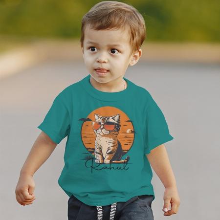 Cool Cat Customized Half Sleeve Kid’s Cotton T-Shirt