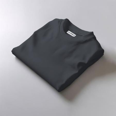 Asphalt Solid Plain Half Sleeve Men's Cotton T-Shirt by yP Basics