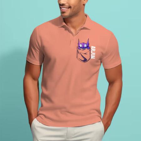 Curious Pocket Polo Customized Half Sleeve Men’s Cotton Polo T-Shirt