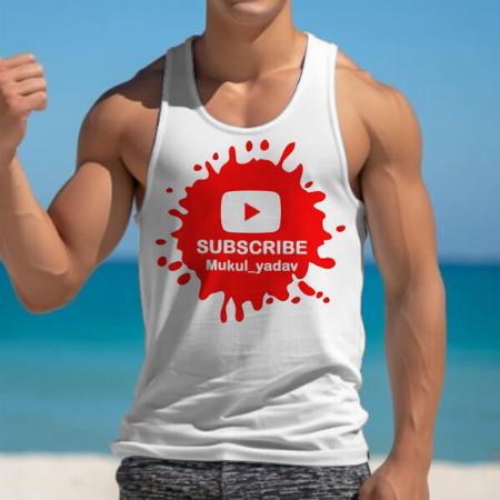 Subscribe Customized Tank Top Vest for Men